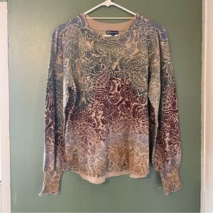 Democracy Paisley Knit Top. Size PXL